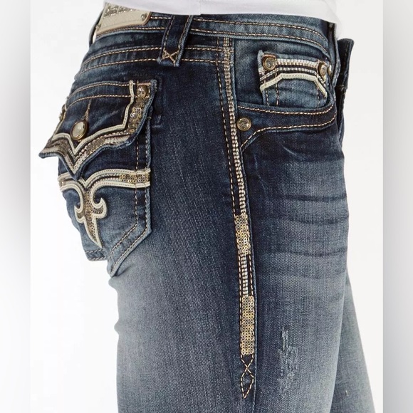 Rock Revival Easy Boot Jeans Plus Size 34 - Picture 6 of 16